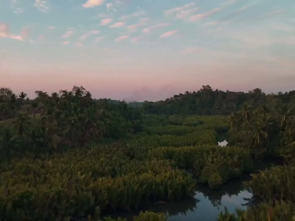 Un paysage au coucher du soleil filmé par JB
